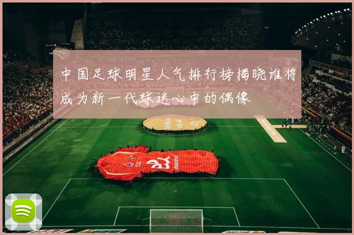 中国足球明星人气排行榜揭晓谁将成为新一代球迷心中的偶像